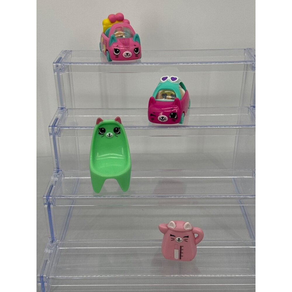 Shopkins McDonalds Happy Meal Toys Set Of 4 Cars & Figures Pink/Green